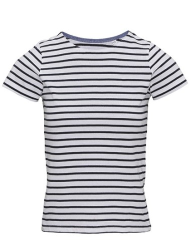 ASQ-AQ073-Womens Marinière Coastal Short Sleeve Tee